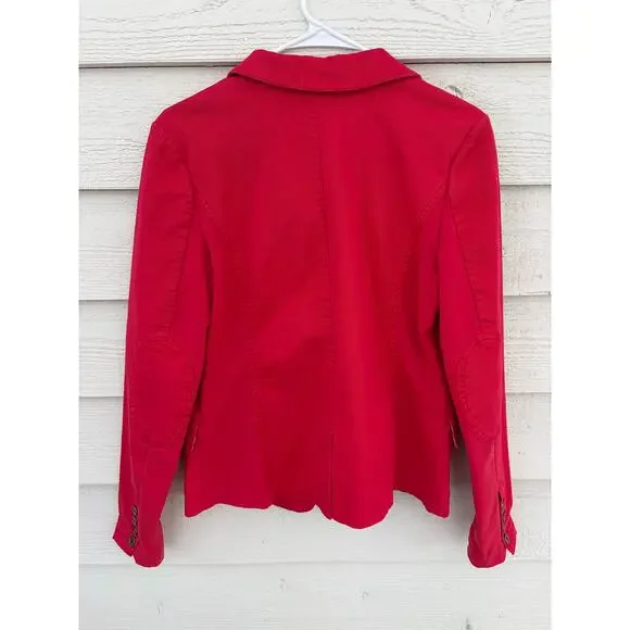 Peyton Jensen Red Blazer Jacket – Tailored Stretch – Size S - Picture 6 of 10